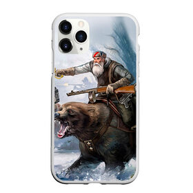 Чехол для iPhone 11 Pro матовый с принтом Медведь в Кировске, Силикон |  | медведь | мишка | патриот | россия | я русский