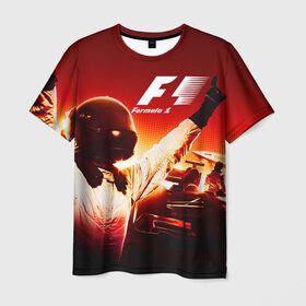 Мужская футболка 3D с принтом Формула 1 в Кировске, 100% полиэфир | прямой крой, круглый вырез горловины, длина до линии бедер | формула 1