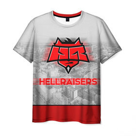 Мужская футболка 3D с принтом Hellraisers в Кировске, 100% полиэфир | прямой крой, круглый вырез горловины, длина до линии бедер | cs | csgo | cybersportteam | hell | hellraisers | ксго | хэлрайзис