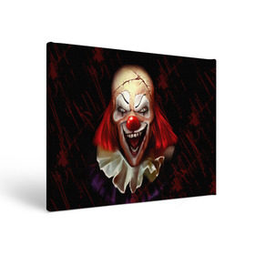 Холст прямоугольный с принтом Зомби клоун в Кировске, 100% ПВХ |  | halloween | злодей | злой | клоун | монстр | хэлоуин