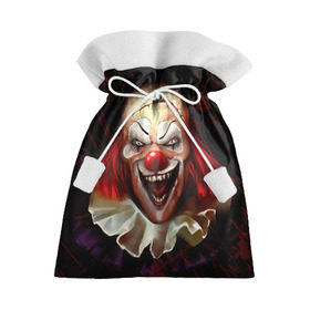 Подарочный 3D мешок с принтом Зомби клоун в Кировске, 100% полиэстер | Размер: 29*39 см | halloween | злодей | злой | клоун | монстр | хэлоуин