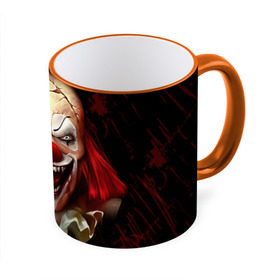 Кружка 3D с принтом Зомби клоун в Кировске, керамика | ёмкость 330 мл | halloween | злодей | злой | клоун | монстр | хэлоуин