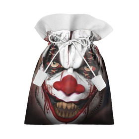 Подарочный 3D мешок с принтом Зомби клоун в Кировске, 100% полиэстер | Размер: 29*39 см | Тематика изображения на принте: halloween | злодей | злой | клоун | монстр | хэлоуин