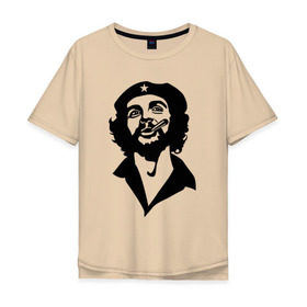 Мужская футболка хлопок Oversize с принтом Че Гевара в Кировске, 100% хлопок | свободный крой, круглый ворот, “спинка” длиннее передней части | che | cuba | гевара | куба | латиноамериканский революционер | че | чегевара