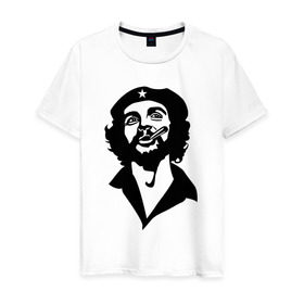Мужская футболка хлопок с принтом Че Гевара в Кировске, 100% хлопок | прямой крой, круглый вырез горловины, длина до линии бедер, слегка спущенное плечо. | che | cuba | гевара | куба | латиноамериканский революционер | че | чегевара