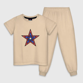 Детская пижама хлопок с принтом ЦСКА в Кировске, 100% хлопок |  брюки и футболка прямого кроя, без карманов, на брюках мягкая резинка на поясе и по низу штанин
 | 