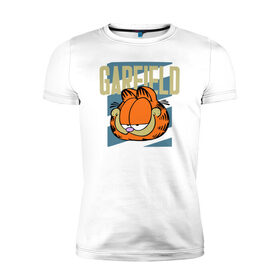 Мужская футболка премиум с принтом Garfield Radical в Кировске, 92% хлопок, 8% лайкра | приталенный силуэт, круглый вырез ворота, длина до линии бедра, короткий рукав | garfield radical гарфилд кот