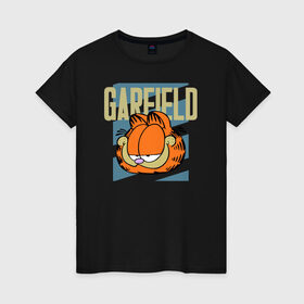 Женская футболка хлопок с принтом Garfield Radical в Кировске, 100% хлопок | прямой крой, круглый вырез горловины, длина до линии бедер, слегка спущенное плечо | garfield radical гарфилд кот