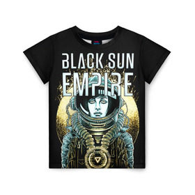 Детская футболка 3D с принтом Black Sun Empire в Кировске, 100% гипоаллергенный полиэфир | прямой крой, круглый вырез горловины, длина до линии бедер, чуть спущенное плечо, ткань немного тянется | Тематика изображения на принте: empire