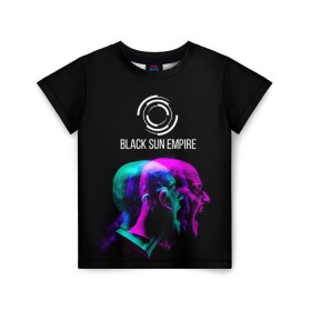 Детская футболка 3D с принтом Black Sun Empire в Кировске, 100% гипоаллергенный полиэфир | прямой крой, круглый вырез горловины, длина до линии бедер, чуть спущенное плечо, ткань немного тянется | Тематика изображения на принте: empire