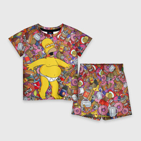 Детский костюм с шортами 3D с принтом Гомер в Кировске,  |  | гомер