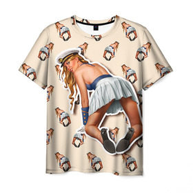Мужская футболка 3D с принтом Девушка в Кировске, 100% полиэфир | прямой крой, круглый вырез горловины, длина до линии бедер | голые | девушки | прикол