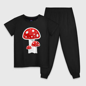 Детская пижама хлопок с принтом Грибы в Кировске, 100% хлопок |  брюки и футболка прямого кроя, без карманов, на брюках мягкая резинка на поясе и по низу штанин
 | mushrooms | грибы