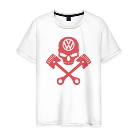 Мужская футболка хлопок с принтом Volkswagen в Кировске, 100% хлопок | прямой крой, круглый вырез горловины, длина до линии бедер, слегка спущенное плечо. | vw volkswagen фольксваген