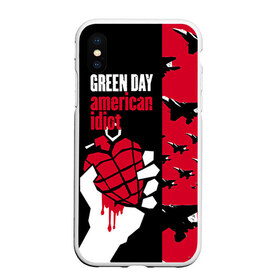Чехол для iPhone XS Max матовый с принтом Green Day в Кировске, Силикон | Область печати: задняя сторона чехла, без боковых панелей | green day | rock | грин дей | рок