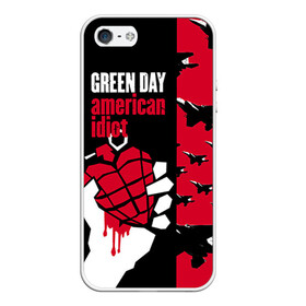 Чехол для iPhone 5/5S матовый с принтом Green Day в Кировске, Силикон | Область печати: задняя сторона чехла, без боковых панелей | green day | rock | грин дей | рок