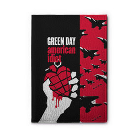 Обложка для автодокументов с принтом Green Day в Кировске, натуральная кожа |  размер 19,9*13 см; внутри 4 больших “конверта” для документов и один маленький отдел — туда идеально встанут права | green day | rock | грин дей | рок