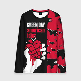 Мужской лонгслив 3D с принтом Green Day в Кировске, 100% полиэстер | длинные рукава, круглый вырез горловины, полуприлегающий силуэт | green day | rock | грин дей | рок
