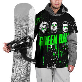 Накидка на куртку 3D с принтом Green Day в Кировске, 100% полиэстер |  | green day | rock | грин дей | рок