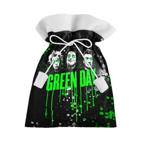 Подарочный 3D мешок с принтом Green Day в Кировске, 100% полиэстер | Размер: 29*39 см | green day | rock | грин дей | рок