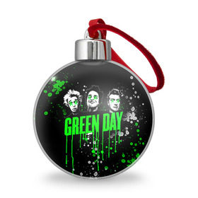 Ёлочный шар с принтом Green Day в Кировске, Пластик | Диаметр: 77 мм | green day | rock | грин дей | рок