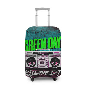 Чехол для чемодана 3D с принтом Green Day в Кировске, 86% полиэфир, 14% спандекс | двустороннее нанесение принта, прорези для ручек и колес | green day | rock | грин дей | рок
