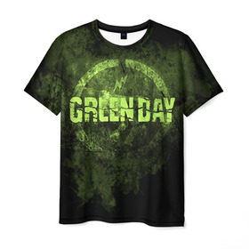 Мужская футболка 3D с принтом Green Day в Кировске, 100% полиэфир | прямой крой, круглый вырез горловины, длина до линии бедер | green day | rock | грин дей | рок