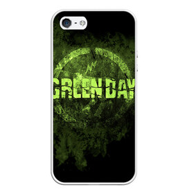 Чехол для Apple iPhone 5/5S силиконовый с принтом Green Day в Кировске, Силикон | Область печати: задняя сторона чехла, без боковых панелей | green day | rock | грин дей | рок