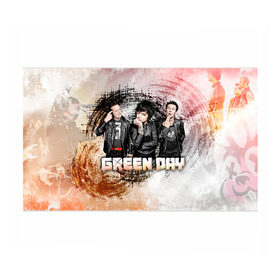 Бумага для упаковки 3D с принтом Green Day в Кировске, пластик и полированная сталь | круглая форма, металлическое крепление в виде кольца | green day | rock | грин дей | рок