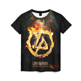 Женская футболка 3D с принтом Linkin Park в Кировске, 100% полиэфир ( синтетическое хлопкоподобное полотно) | прямой крой, круглый вырез горловины, длина до линии бедер | linkin park | rock | линкин парк | рок