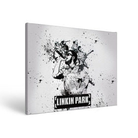 Холст прямоугольный с принтом Linkin Park в Кировске, 100% ПВХ |  | Тематика изображения на принте: linkin park | rock | линкин парк | рок