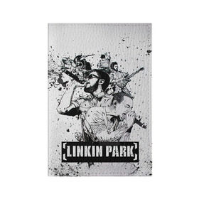 Обложка для паспорта матовая кожа с принтом Linkin Park в Кировске, натуральная матовая кожа | размер 19,3 х 13,7 см; прозрачные пластиковые крепления | linkin park | rock | линкин парк | рок