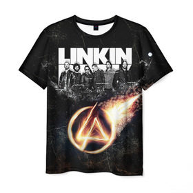 Мужская футболка 3D с принтом Linkin Park в Кировске, 100% полиэфир | прямой крой, круглый вырез горловины, длина до линии бедер | Тематика изображения на принте: linkin park | rock | линкин парк | рок