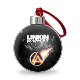 Ёлочный шар с принтом Linkin Park в Кировске, Пластик | Диаметр: 77 мм | Тематика изображения на принте: linkin park | rock | линкин парк | рок