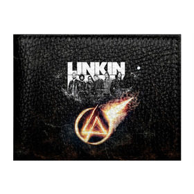 Обложка для студенческого билета с принтом Linkin Park в Кировске, натуральная кожа | Размер: 11*8 см; Печать на всей внешней стороне | linkin park | rock | линкин парк | рок