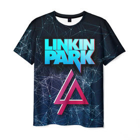 Мужская футболка 3D с принтом Linkin Park в Кировске, 100% полиэфир | прямой крой, круглый вырез горловины, длина до линии бедер | Тематика изображения на принте: linkin park | rock | линкин парк | рок