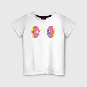 Детская футболка хлопок с принтом Donut Portal в Кировске, 100% хлопок | круглый вырез горловины, полуприлегающий силуэт, длина до линии бедер | 