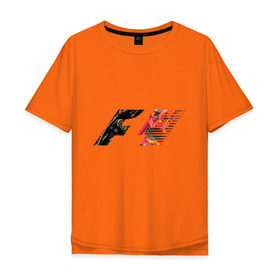 Мужская футболка хлопок Oversize с принтом Formula 1 в Кировске, 100% хлопок | свободный крой, круглый ворот, “спинка” длиннее передней части | 1 | f | f1 | formula | один | формула