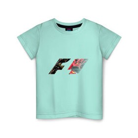 Детская футболка хлопок с принтом Formula 1 в Кировске, 100% хлопок | круглый вырез горловины, полуприлегающий силуэт, длина до линии бедер | 1 | f | f1 | formula | один | формула