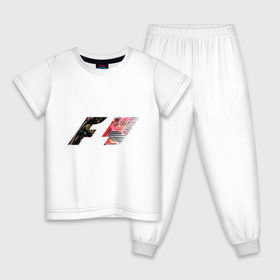 Детская пижама хлопок с принтом Formula 1 в Кировске, 100% хлопок |  брюки и футболка прямого кроя, без карманов, на брюках мягкая резинка на поясе и по низу штанин
 | Тематика изображения на принте: 1 | f | f1 | formula | один | формула