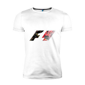 Мужская футболка премиум с принтом Formula 1 в Кировске, 92% хлопок, 8% лайкра | приталенный силуэт, круглый вырез ворота, длина до линии бедра, короткий рукав | 1 | f | f1 | formula | один | формула