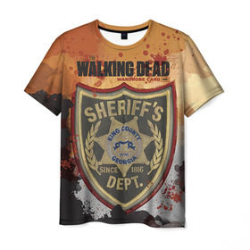 Мужская футболка 3D с принтом The Walking Dead в Кировске, 100% полиэфир | прямой крой, круглый вырез горловины, длина до линии бедер | 
