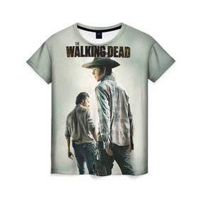 Женская футболка 3D с принтом The Walking Dead в Кировске, 100% полиэфир ( синтетическое хлопкоподобное полотно) | прямой крой, круглый вырез горловины, длина до линии бедер | зомби