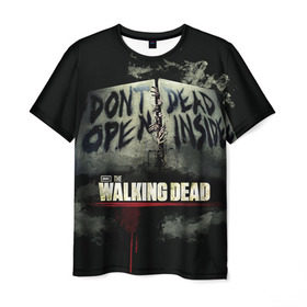 Мужская футболка 3D с принтом The Walking Dead в Кировске, 100% полиэфир | прямой крой, круглый вырез горловины, длина до линии бедер | зомби