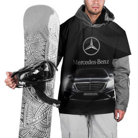 Накидка на куртку 3D с принтом Mercedes в Кировске, 100% полиэстер |  | amg | benz | mercedes | бенс | бенц | мерседес