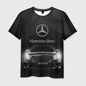 Мужская футболка 3D с принтом Mercedes в Кировске, 100% полиэфир | прямой крой, круглый вырез горловины, длина до линии бедер | amg | benz | mercedes | бенс | бенц | мерседес