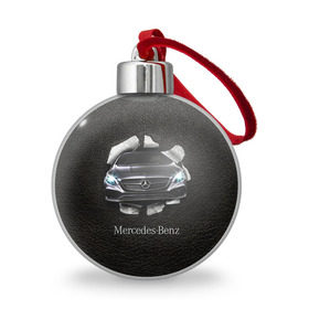 Ёлочный шар с принтом Mercedes в Кировске, Пластик | Диаметр: 77 мм | amg | benz | mercedes | бенс | бенц | кожа | мерседес