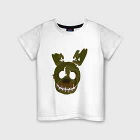 Детская футболка хлопок с принтом FNaF Springtrap в Кировске, 100% хлопок | круглый вырез горловины, полуприлегающий силуэт, длина до линии бедер | fnaf | фнаф