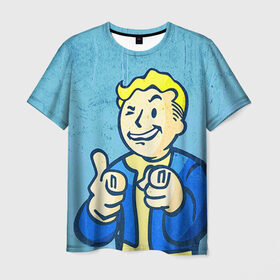 Мужская футболка 3D с принтом Fallout в Кировске, 100% полиэфир | прямой крой, круглый вырез горловины, длина до линии бедер | boy | fallout | vault | бункер | постапокалиптические | фалаут | фаллаут | фолаут | фоллаут