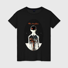 Женская футболка хлопок с принтом Three Days Grace Human в Кировске, 100% хлопок | прямой крой, круглый вырез горловины, длина до линии бедер, слегка спущенное плечо | three days grace